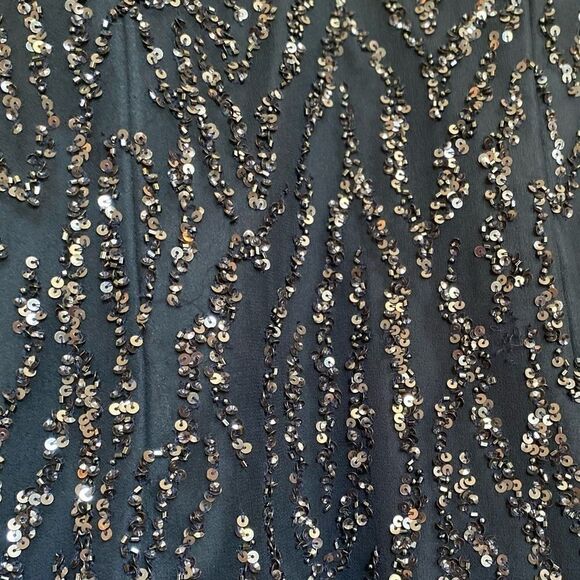 Camille La Vie Silk Navy Blue Sequin Party Dress - Picture 2 of 5